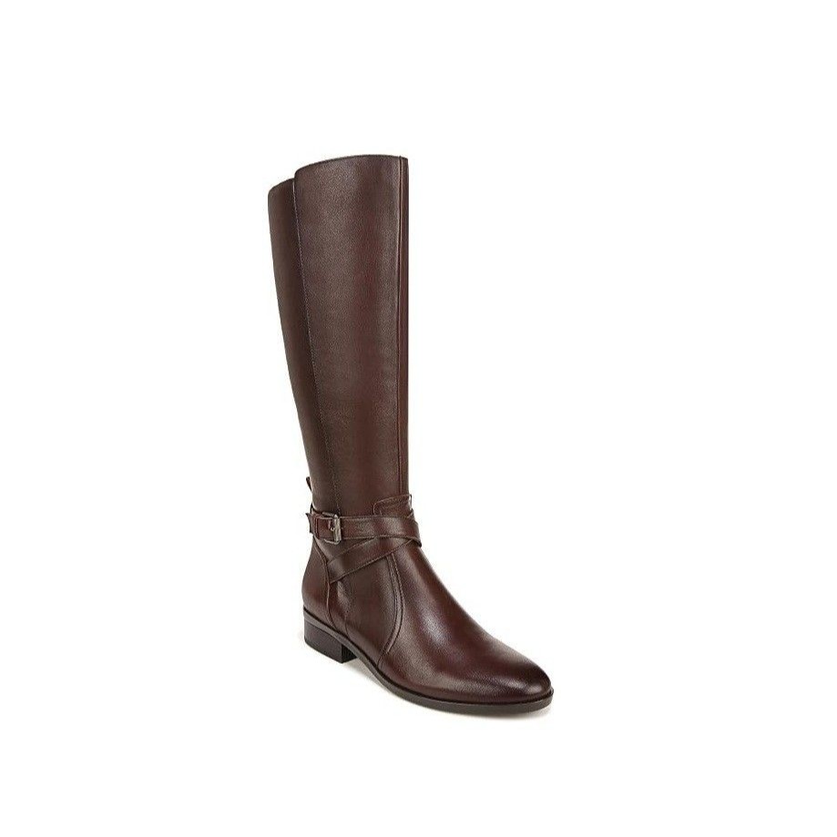 Naturalizer Womens 8 M Wc Chocolate Brown Leather Rena Riding Boots Nib Rj6